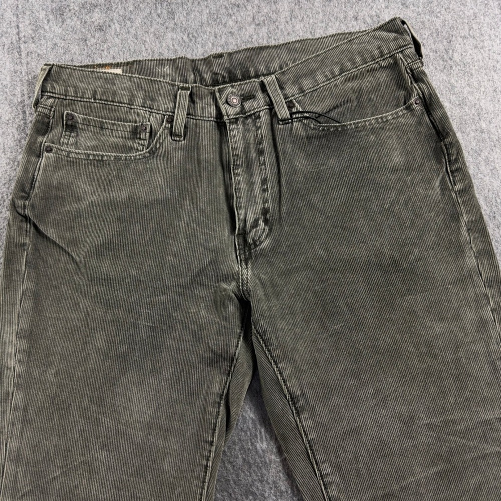 Levi's 514 Corduroy Pants Mens 34x36(34X35) Green Straight Leg Warp Stretch NWT